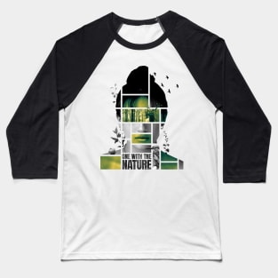 Minimalistic Abstract Nature Woman Baseball T-Shirt